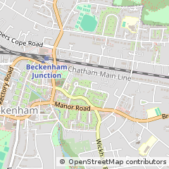 Map of Beckenham, Kent