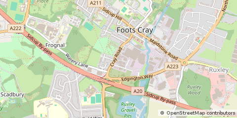 Map of Sidcup, Kent