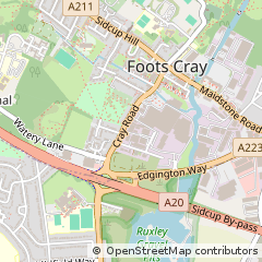 Map of Sidcup, Kent