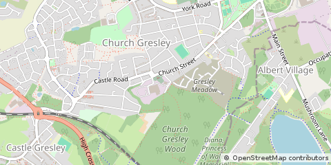 Map of Swadlincote, Derbyshire