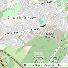 Map of Swadlincote, Derbyshire