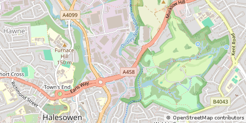 Map of Halesowen, West Midlands