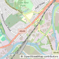 Map of Dewsbury, West Yorkshire
