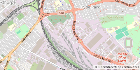 Map of Doncaster, South Yorkshire