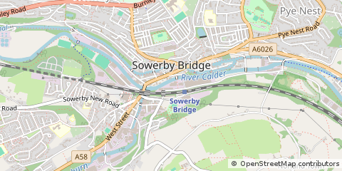 Map of Halifax, West Yorkshire