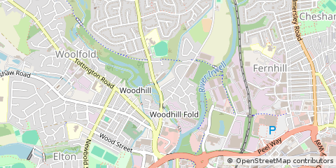Map of Bury, Lancs