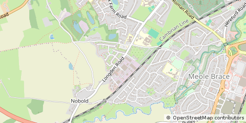 Map of Shrewsbury, Shropshire