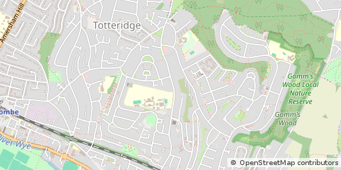 Map of High Wycombe, Buckinghamshire