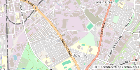 Map of Bradford, West Yorkshire
