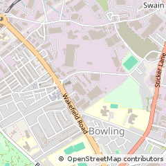 Map of Bradford, West Yorkshire