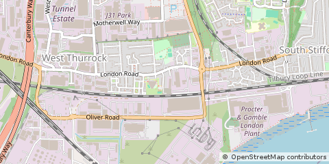 Map of Grays, Essex