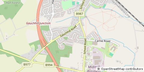 Map of Inverurie, Aberdeenshire