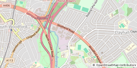 Map of Woodford Green, Essex