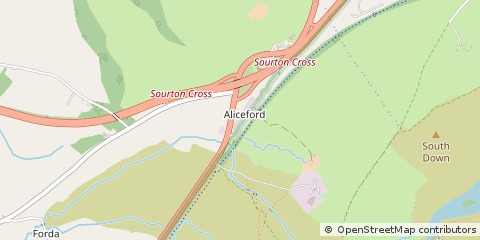 Map of Okehampton