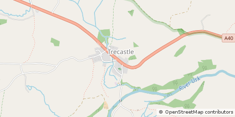 Map of Brecon, Powys