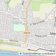 Map of Hayling Island, Hampshire
