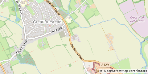 Map of Billericay, Essex