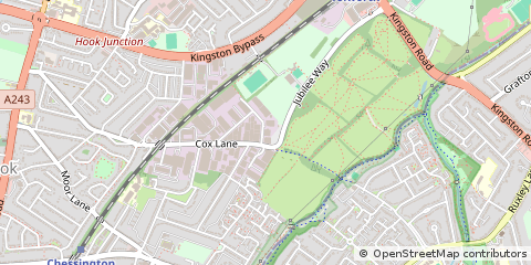 Map of Chessington, Surrey