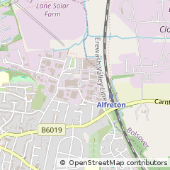 Map of Alfreton, Derbyshire