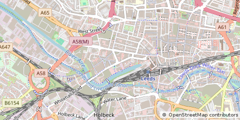 Map of Leeds, West Yorkshire