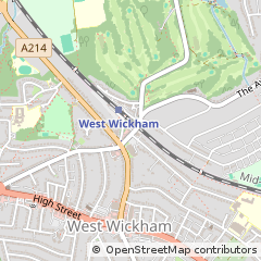 Map of West Wickham, Kent