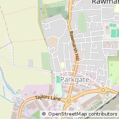 Map of Rotherham, South Yorkshire