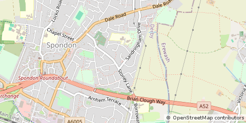 Map of Derby, Derbyshire