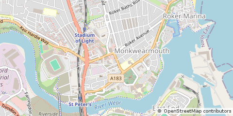 Map of Sunderland