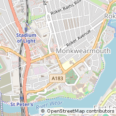 Map of Sunderland