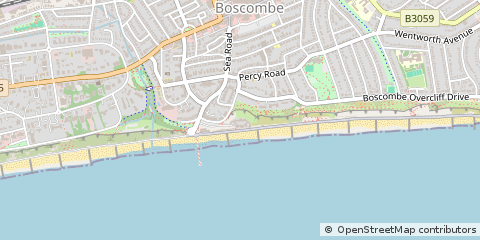 Map of Bournemouth, Dorset