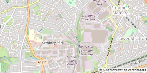 Map of Swindon, Wiltshire
