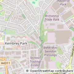 Map of Swindon, Wiltshire