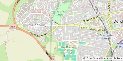 Map of Dorchester, Dorset