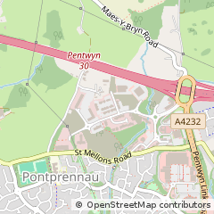 Map of Pontprennau, Cardiff