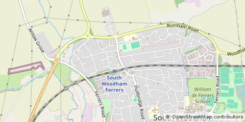 Map of Chelmsford, Essex