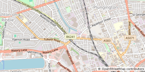 Map of Preston, Lancashire