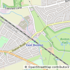 Map of East Boldon, Tyne and Wear