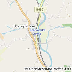 Map of Carmarthen, Carmarthenshire