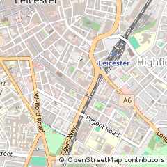 Map of Leicester, Leicestershire