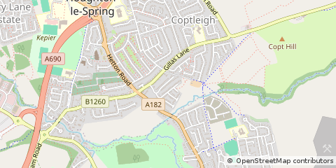 Map of Houghton LE Spring, Tyne and Wear