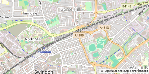 Map of Swindon, Wiltshire