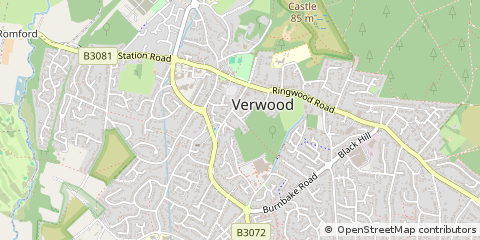 Map of Verwood, Dorset