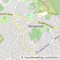 Map of Verwood, Dorset