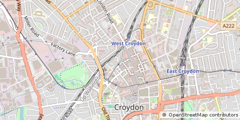 Map of Croydon