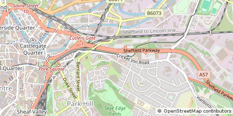 Map of South Yorkshire