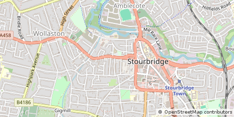Map of Stourbridge, West Midlands