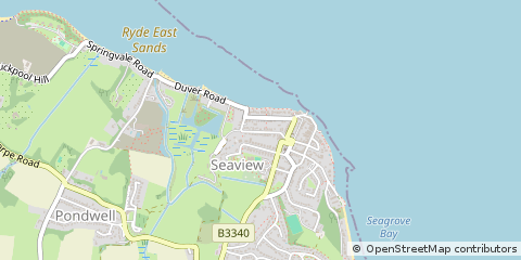 Map of Seaview, Isle of Wight