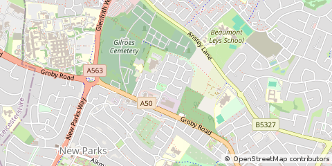 Map of Leicester