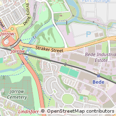 Map of Jarrow, Tyne and Wear