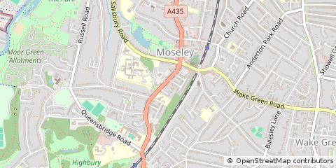 Map of Birmingham, West Midlands
